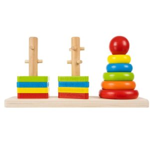 Holzspielzeug Regenbogentürme. für Farb- und Formverständnis