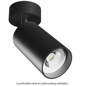Wand- und Deckenstrahler SQUALLA VARIOSA GU10 rund schwarz