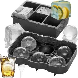 Silikonformen 2er Set für XL Eiskugeln und -Würfel