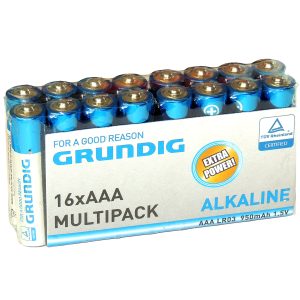 16 Stück AAA / Mikro Alkaline-Batterien. Grundig