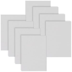 Malleinwand grundiert auf Holzplatte 30cm x 40cm – 8er-Set