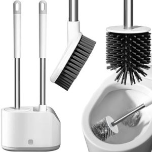 Badezimmer- Toilettenbürste 2er Set weiß/grau