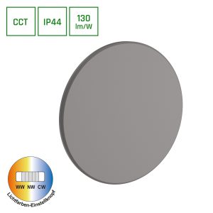 Wandleuchte PIATTA – 18W 2350lm CCT IP44 grau