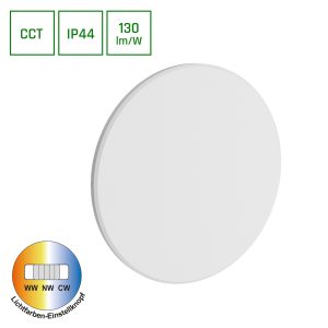 Wandleuchte PIATTA – 18W 2350lm CCT IP44 weiß