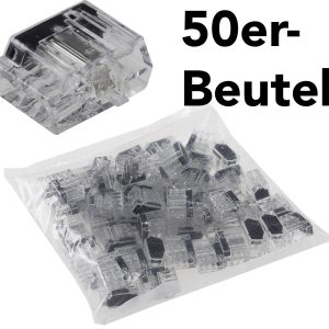 Steckbare Dosenklemmen. 50er Pack 1-polig. 3 Klemmstellen. 1-2.5mm²