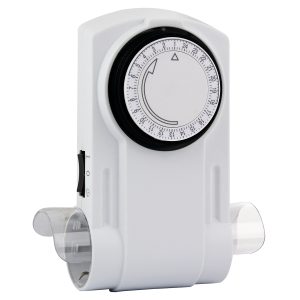 Mechanische Zeitschaltuhr. 2-fach Steckdose. 24 Std.. 1.800W