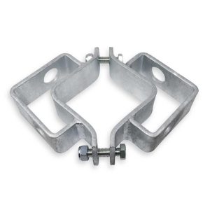 Schelle 100 mm – zweifach, mit Riegelhalter Schelle 100 mm – zweifach, mit Riegelhalter