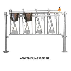 Nuckeleimerhalter für Kälber-Fressgitter SSV 10 Plätze / 5 Meter Nuckeleimerhalter für Kälber-Fressgitter SSV 10 Plätze / 5 Meter