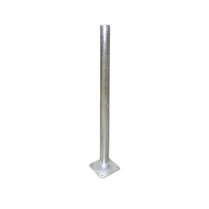 Rundpfosten 76 mm mit Bodenplatte – 145 cm lang Rundpfosten 76 mm mit Bodenplatte – 145 cm lang