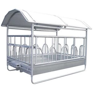PROFI-Großballenraufe mit Palisadenfressgitter mit Oberrohr 2 x 3 m PROFI-Großballenraufe mit Palisadenfressgitter mit Oberrohr 2 x 3 m