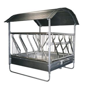 PROFI-Viereckraufe mit Schrägfressgitter 2 x 2 m PROFI-Viereckraufe mit Schrägfressgitter 2 x 2 m
