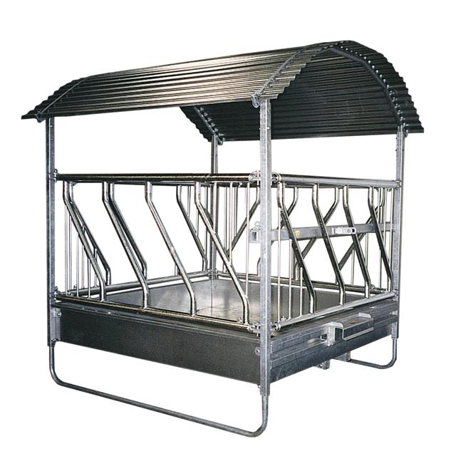 PROFI-Viereckraufe mit Schrägfressgitter 2 x 2 m