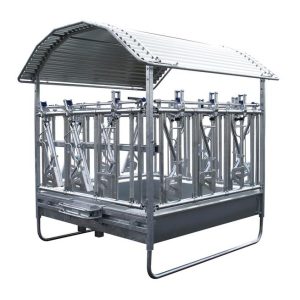 PROFI-Viereckraufe mit Sicherheits-Selbstfangfressgitter 2 x 2 m PROFI-Viereckraufe mit Sicherheits-Selbstfangfressgitter 2 x 2 m