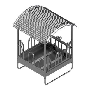 Hobbyraufe mit Palisadenfressgitter, 1,55 x 1,55 m Hobbyraufe mit Palisadenfressgitter, 1,55 x 1,55 m