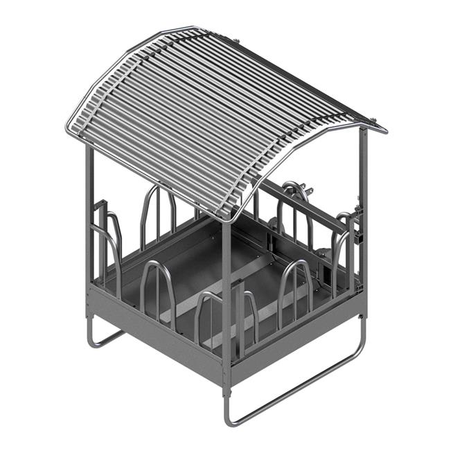 Hobbyraufe mit Palisadenfressgitter, 1,55 x 1,55 m