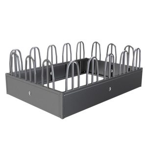 Quaderballenraufe mit Palisadenfressgitter Quaderballenraufe mit Palisadenfressgitter