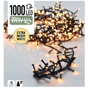 Lichterkette 1000 LED 23m. extra warmweiß. 8 Leuchtmodi