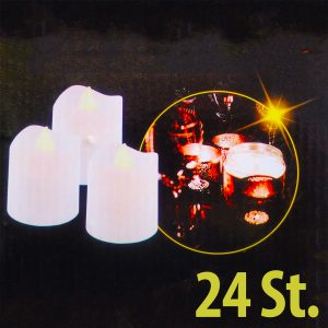 LED Teelichter weiß. 24er Pack. inkl. Batterien