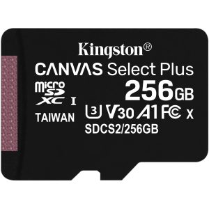 256 GB Kingston MicroSDXC Speicherkarte mit Adapter. 100MB/s