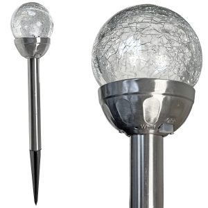 2 Stk. Solarlampen „CrushedGlass“. Kugel-Ø 8cm. Farbwechsel 2 Stk. Solarlampen „CrushedGlass“. Kugel-Ø 8cm. Farbwechsel