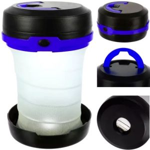 LED-Campingleuchte. faltbar 2-in-1 schwarz/blau