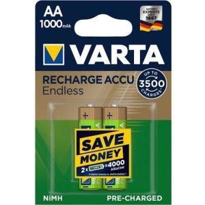 2 Stück AA-Akkus. 1000mAH Varta. Endless-Charge