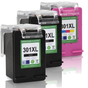 3 XL-Patronen mit Füllstandsanzeige alternativ zu HP 301 / 301XL