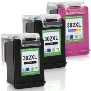 3 XL-Patronen mit Füllstandsanzeige alternativ zu HP 302 / 302XL