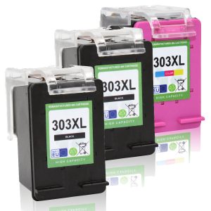 3 XL-Patronen mit Füllstandsanzeige alternativ zu HP 303 / 303XL