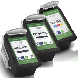 3 XL-Patronen mit Füllstandsanzeige alternativ zu PG-545 / PG-545 XL / CL-546 / CL-546 XL