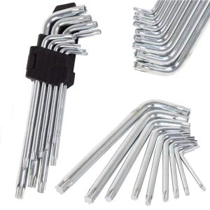 Torx-Schlüsselsatz lang XL 9tlg. T10 bis T50 Chrom Vanadium Stahl