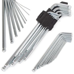 Sechskantschlüssel lang XL mit Kugelkopf Set 9 teilig