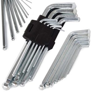 Sechskantschlüssel lang mit Kugelkopf Set 9 teilig