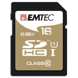 SDHC Card. Class 10. 16.0 GByte Emtec Gold