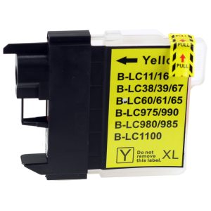 Druckerpatrone kompatibel zu Brother LC-980 / LC-1100. Yellow XL-Version
