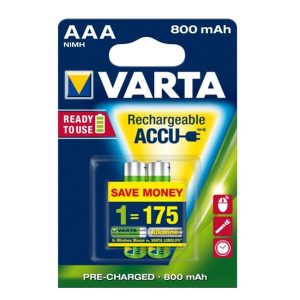 2 Stück AAA-Akkus. 800mAH Varta. ready to use