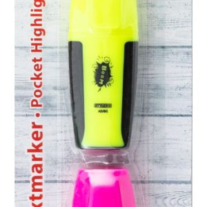 Textmarker Mini. 2er Set. farbig sortiert