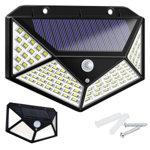 Solar Wandleuchte mit Bewegungsmelder 100 LED. Akku