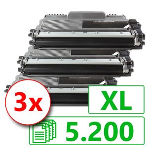 3 Alternativ-Toner XL. Rebuild für Brother-Drucker. ersetzt TN-2220