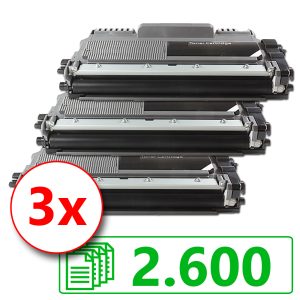 3 Alternativ-Toner. Rebuild für Brother-Drucker. ersetzt TN-2220