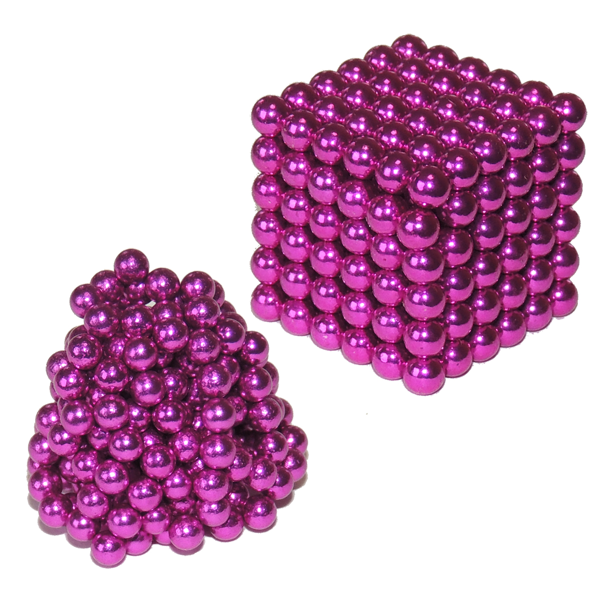 216 Magnetkugeln 3mm in der Box. Pink