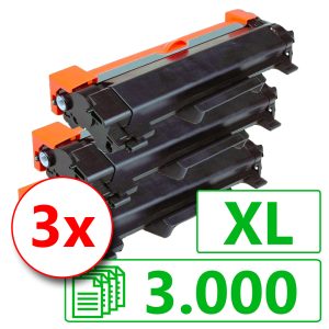 3x Toner BLT2420XL. Rebuild für Brother-Drucker mit TN-2420