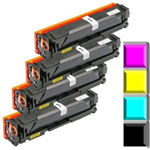 4 Toner im Set. kompatibel zu HP Typ 201X