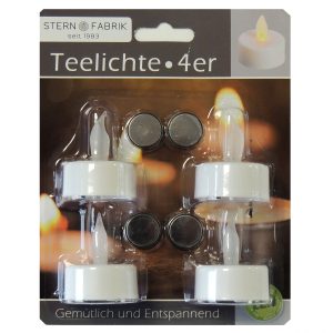 LED Teelichter. 4er Pack. inkl. Batterien