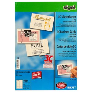 50 Visitenkarten transparent hochglanz 230g weiß