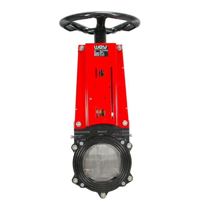 Stoffschieber mit Handrad 6"