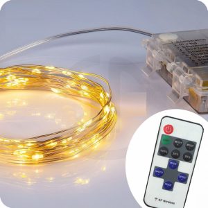 Lichterkette 50 LED Mikro 5.3m warmweiß Fernbedienung