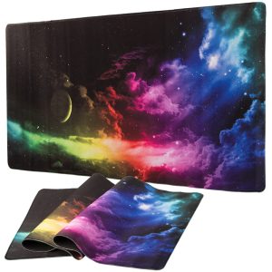 Gaming Schreibtisch-Unterlage Mauspad XXL 90x40cm Weltraum