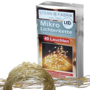 LED Lichterkette Mikro. 40 Mikro-LED 205cm