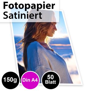 Druckerpapier. beidseitig satiniert. 50 Blatt